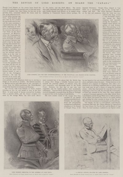 El regreso de Lord Roberts, a bordo del Canadá de Gurnell Charles Jennis